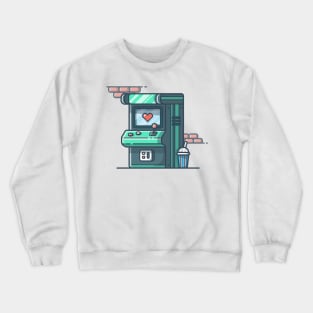 Arcade machine with soda cartoon Crewneck Sweatshirt